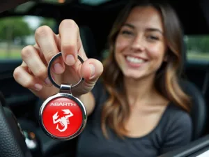Fiat Abarth Porte-clés Personnalisé Logo Premium Unique S